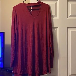 Red Plus size tunic